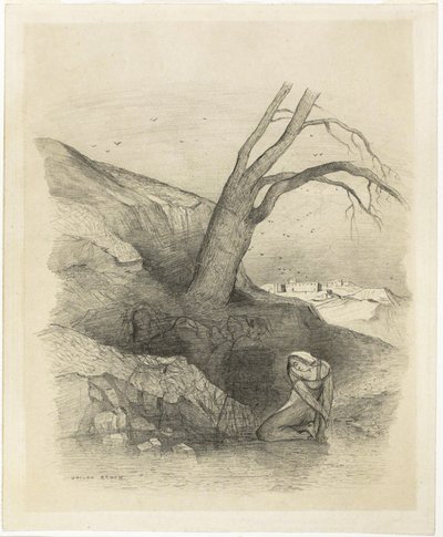 Térdelő nő alkotó: Odilon Redon