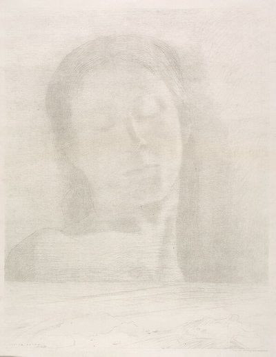 Szemek csukva alkotó: Odilon Redon