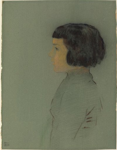 Fiatal nő a profilban alkotó: Odilon Redon