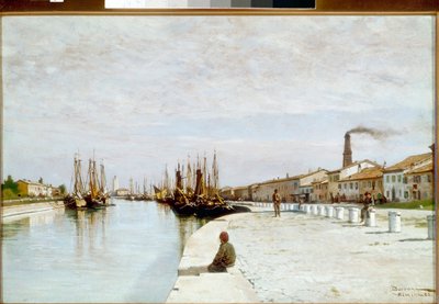 Rimini Marina (olaj, vászon alkotó: Odoardo Borrani