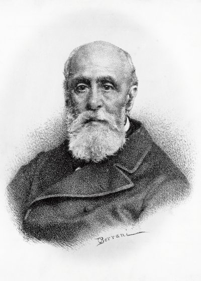 Giovanni Ruffini (1807-1881) olasz költő és hazafi portréja, litográfia Odoardo Borrani (1833-1905) rajza alapján alkotó: Odoardo Borrani
