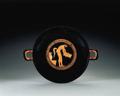 Padlás vörös alakos kylix, Kr.e. 470 körül alkotó: Oedipus Painter