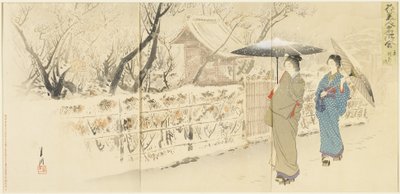 Garyo_bai Plum in Kameido, December 1895 alkotó: Ogata Gekko