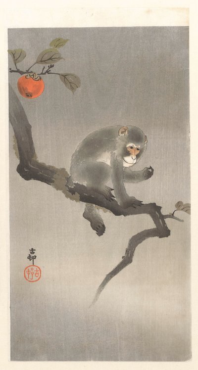 te a kakiboomban alkotó: Ohara Koson