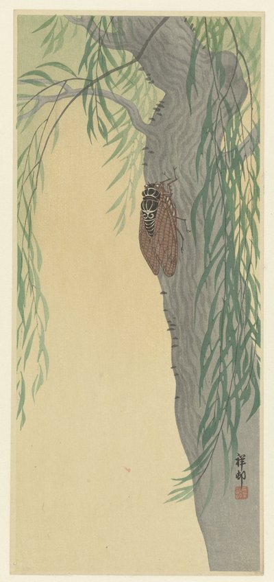 Kabóca a fán alkotó: Ohara Koson