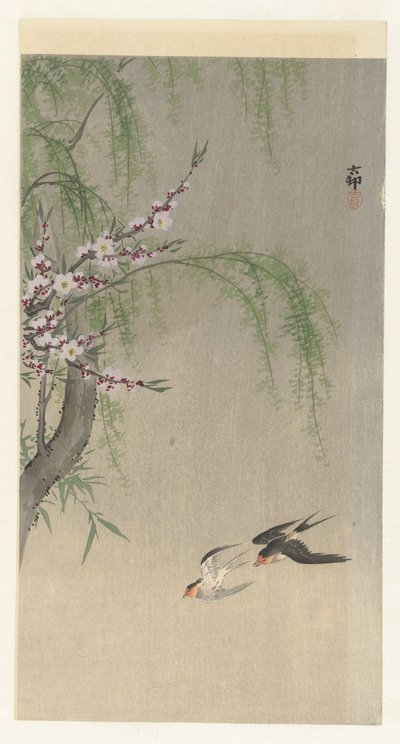 Fecske repülés közben alkotó: Ohara Koson