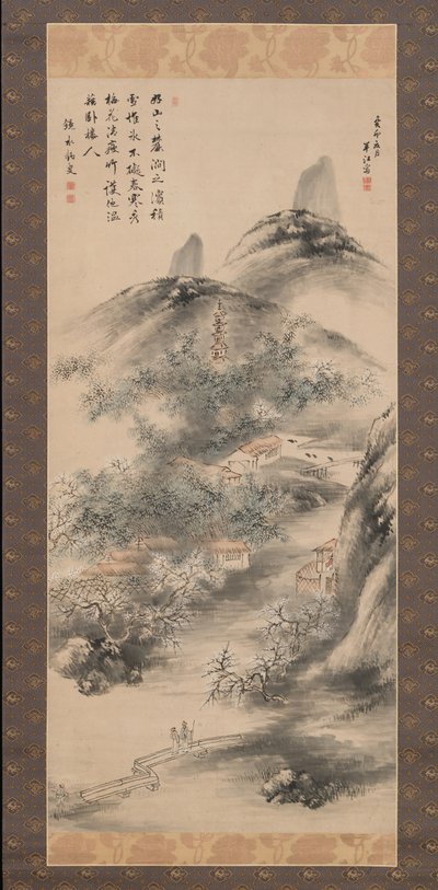 Bambusz és szilva kora tavasszal, 1843. alkotó: Okada Hanko