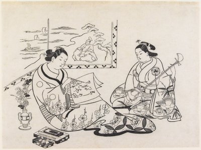 Matsukaze és Murasame mitatéja alkotó: Okumura Masanobu