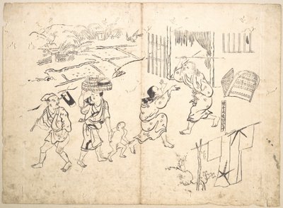 Veréb után futó nő alkotó: Okumura Masanobu