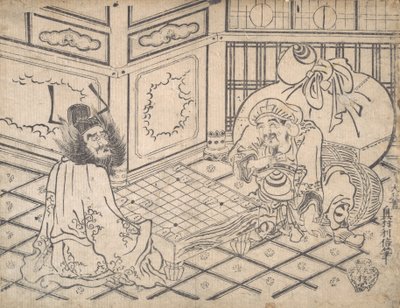 Daikoku terv d Initial Pay tag g csekk, nem igaz? 1730. , szúnyog. 1730. alkotó: Okumura Toshinobu