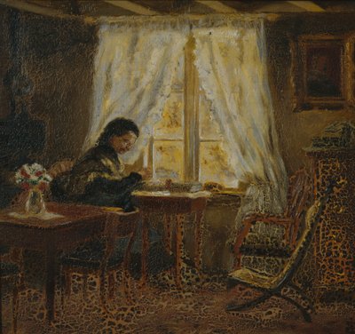 A művész anyja, Holskogen (olaj, vászon) alkotó: Olaf Isaachsen