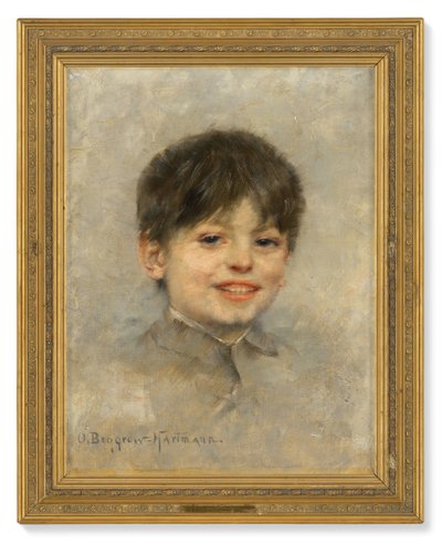Egy fiú portréja (olaj, vászon) alkotó: Olga Beggrov Hartmann