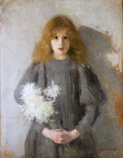 Lány krizantém alkotó: Olga Boznanska