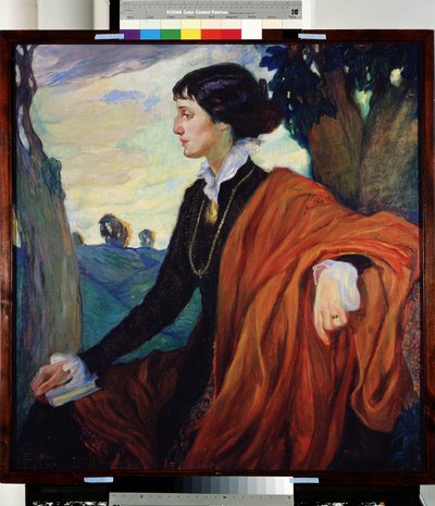 Anna Akhmatova (Achmatova) orosz költőnő (1889-1966) portréja alkotó: Olga Lyudvigovna Della Vos Kardovskaya