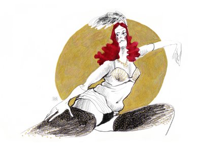 Csillogó burleszk-táncosnő alkotó: Olga Skomorokhova