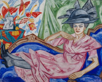 A művésznővér portréja, 1912 alkotó: Olga Rozanova