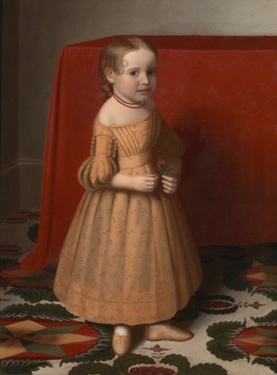 Fiatal lány portréja rózsával alkotó: Oliver Tarbell Eddy