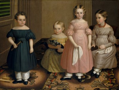 The Alling Children, 1839 körül alkotó: Oliver Tarbell Eddy