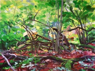 Forêt 12, 2015 (akril, vászon) alkotó: Olivier Morel