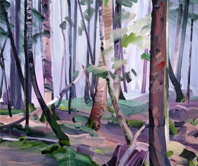 Forêt 22, 2017 (akril, vászon) alkotó: Olivier Morel