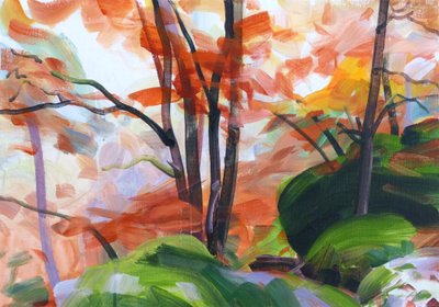 Forêt 34, 2018 (akril, vászon) alkotó: Olivier Morel