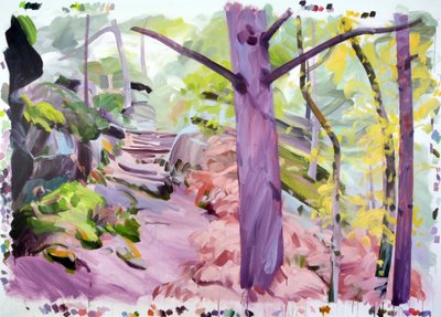 Forêt 35, 2018 (akril, vászon) alkotó: Olivier Morel