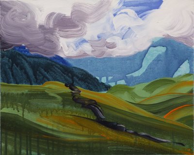 Leukerbad 26, 2014 (akril, vászon) alkotó: Olivier Morel