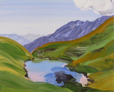 Leukerbad 27, 2014 (akril, vászon) alkotó: Olivier Morel