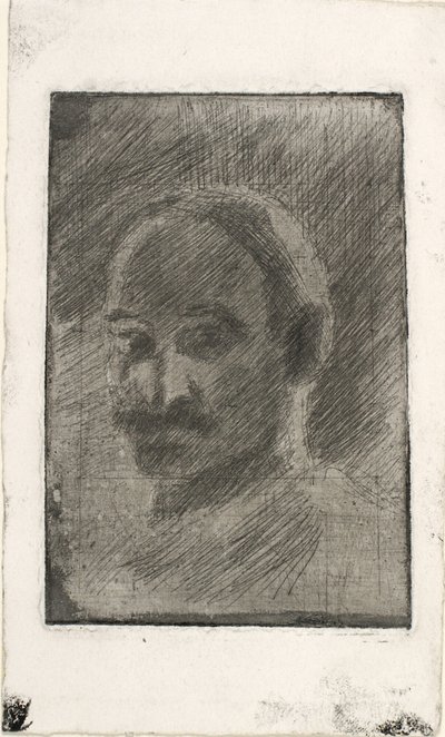 Henrik Schouboe festő portréja alkotó: Oluf Hartmann
