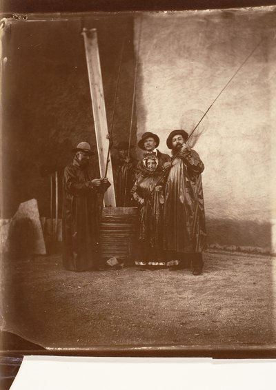 [The Artist, His Mother and Friends in Fishing Garb], kb. 1860. alkotó: Olympe Aguado