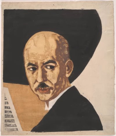 Yamada Kosaku portréja alkotó: Onchi Kôshirô