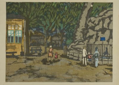 Ueno Állatkert (Ueno dobutsuen), a „Tokiói emlékek (Tokyo kaiko zue)” sorozatból alkotó: Onchi Kôshirô