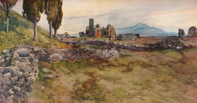 „A Via Appián”, XIX. század alkotó: Onorato Carlandi
