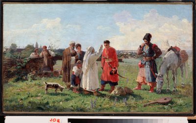 A Zaporogue Sitch (tábor) elnyomása 1775-ben alkotó: Opanas Georgievich Slastion