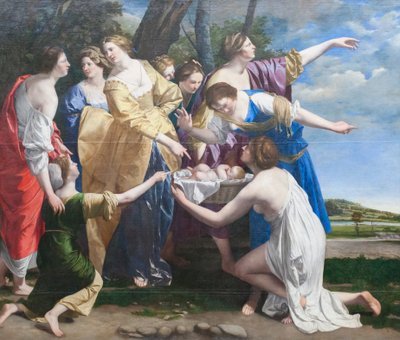 Mózes megtalálása, 1630-as évek eleje (olaj, vászon) alkotó: Orazio Gentileschi