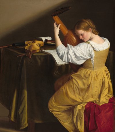 A lantos c. 16121620. alkotó: Orazio Gentileschi