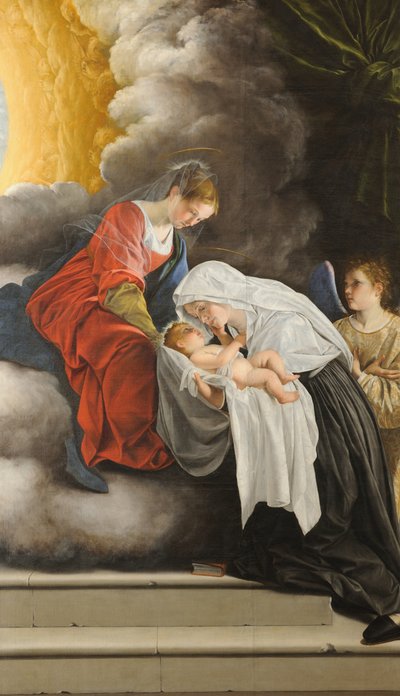 Szűz és gyermek Római Szent Ferenccel, 1615-1618. alkotó: Orazio Gentileschi