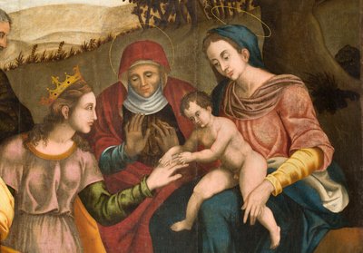 Szent Katalin házassága, részlet alkotó: Orazio da Spinazzola Iacobetta