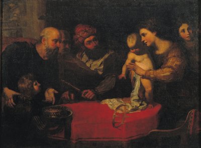 A gyermek Mózes ledobja a fáraó koronáját alkotó: Orazio de Ferrari