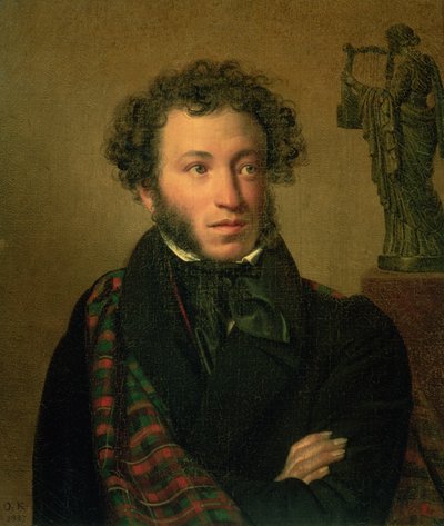 Alekszandr Puskin portréja, 1827 alkotó: Orest Adamovich Kiprensky