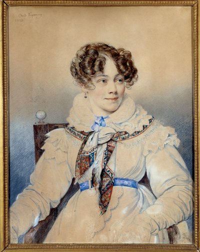 Sophie Rostopchine írónő (1799-1874), Segur grófnő portréja Adamovics Kiprenszkij Orest (Kiprenski) rajza (1778-1836) alkotó: Orest Adamovich Kiprensky