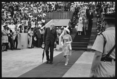 Margit hercegnő és Bustamante miniszterelnök Jamaica függetlenségét ünnepli 1962-ben (f/w fotó) alkotó: Orlando Suero