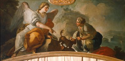 Tóbiás és angyal, Oronzo Tiso (1726-1800) alkotó: Oronzo Tiso