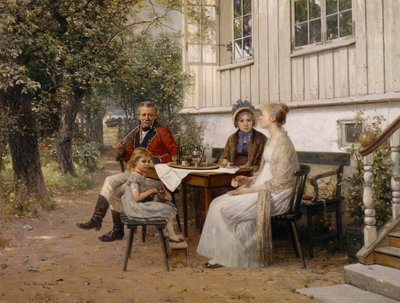 A kertben alkotó: Oscar Arnold Wergeland