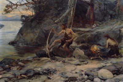 Kőkorszaki emberek alkotó: Oscar Arnold Wergeland