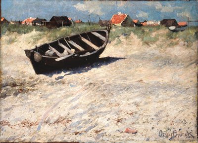 Hajó Skagen déli partján alkotó: Oscar Gustaf Bjorck