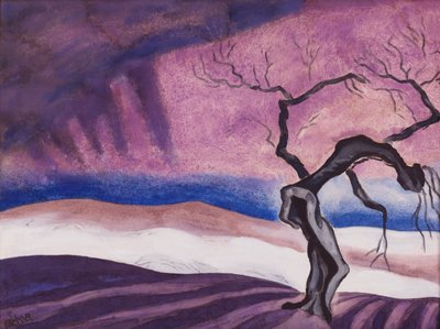 Halál, 1926. alkotó: Oscar Bluemner