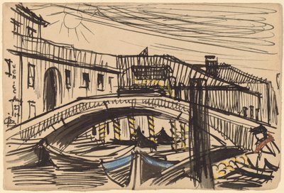 Velence, csónakok alkotó: Oscar F. Bluemner
