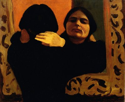 Isa a tükörben (A művész felesége) alkotó: Oscar Ghiglia