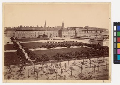 1. Burg - Heldenplatz - Kilátás a Hofburg Leopoldina-szárnya felé alkotó: Oscar Kramer